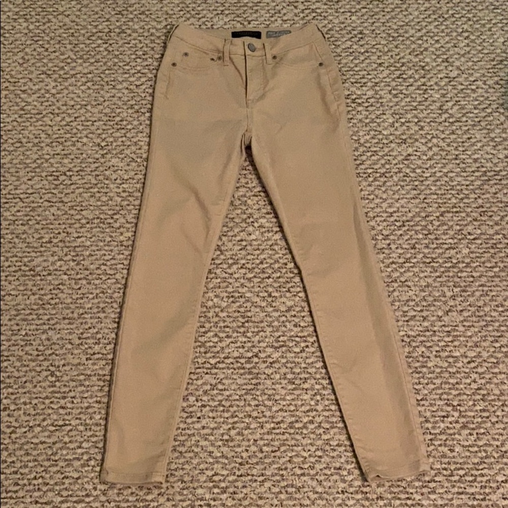 Khaki Aeropostale High Rise Jeggings